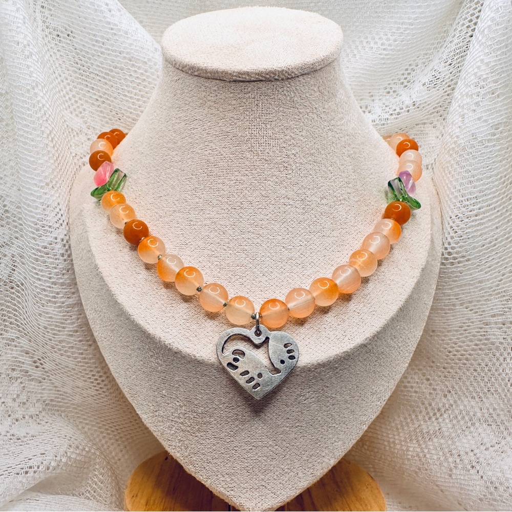 Sterling silver beaded hello kitty and dear Daniel necklace